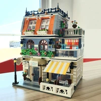 creative expert street view ql0940 gardon hotel 1316pcs model modular moc building blocks bricks grand emporium pet book shop
