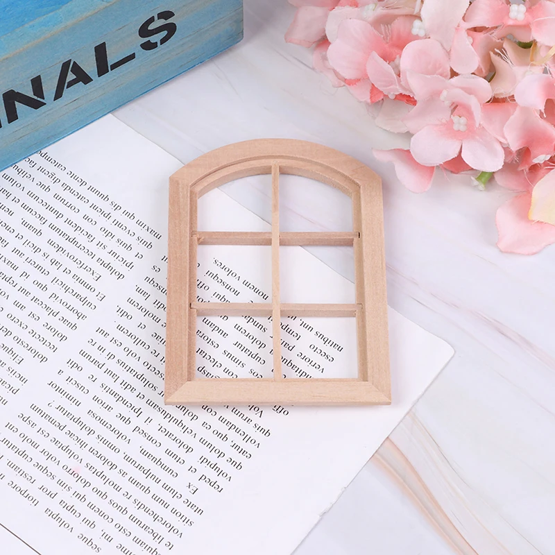 

1:12 Dollhouse Arc Window Six squares Wooden Miniature Part