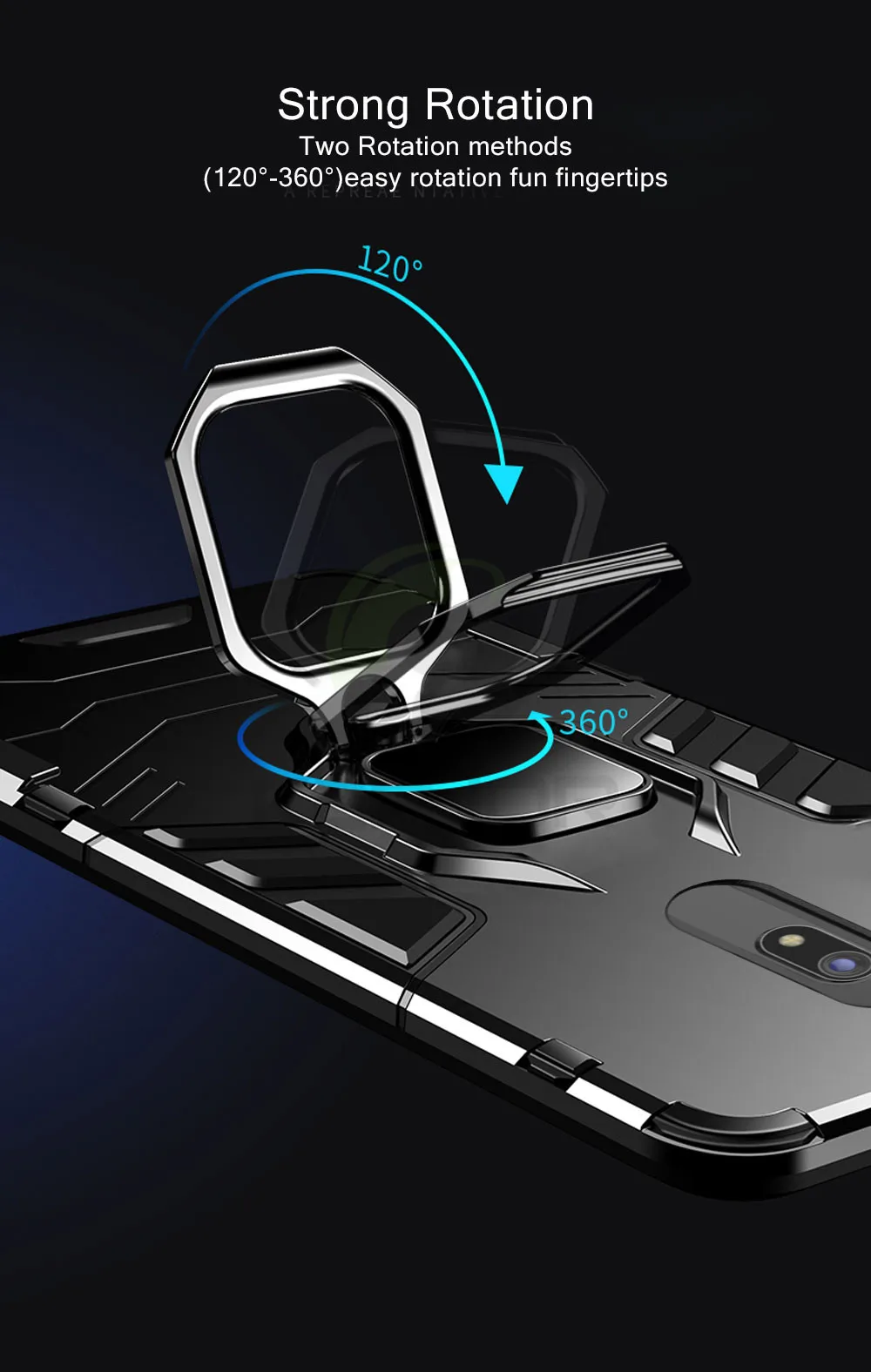 Защитный чехол для Xiaomi Redmi 8, чехол с магнитным кольцом, держатель для телефона, бампер из ТПУ+ поликарбоната, задняя крышка для Redmi 8A 8 A, чехол для телефона Global