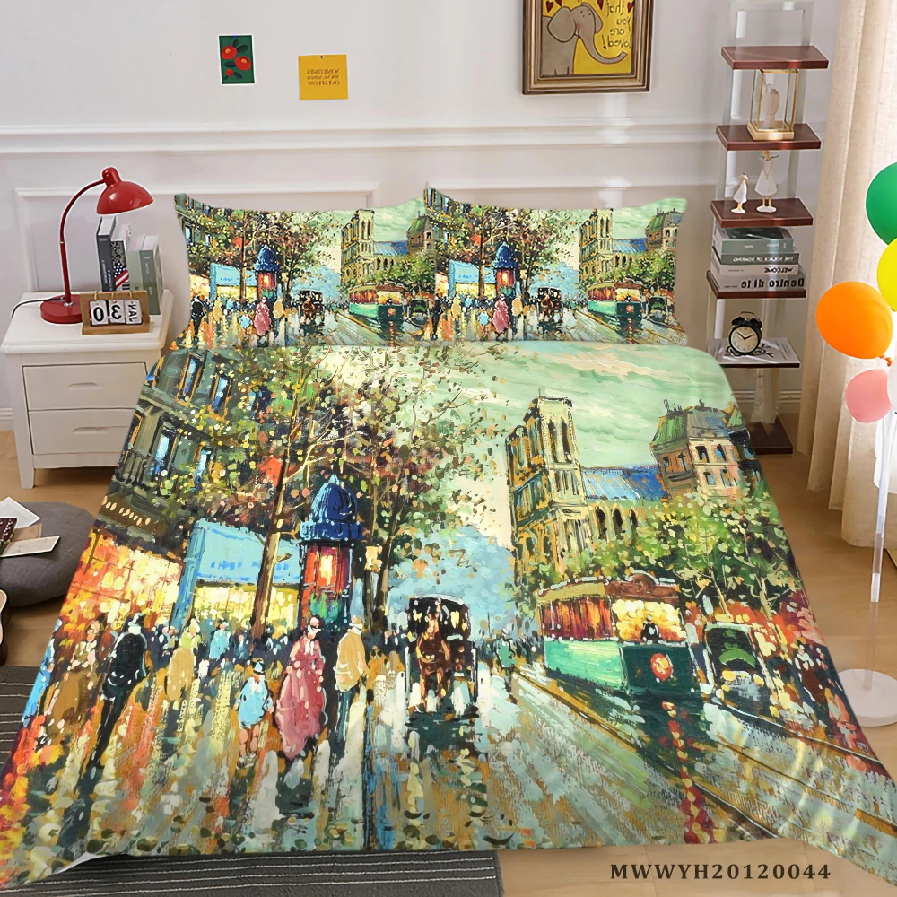 

3D Bedding Set Luxury Duvet Cover Set Snow Scene Girls Child Bedclothes 2/3 Pcs Bedroom Decoration Hot Selling