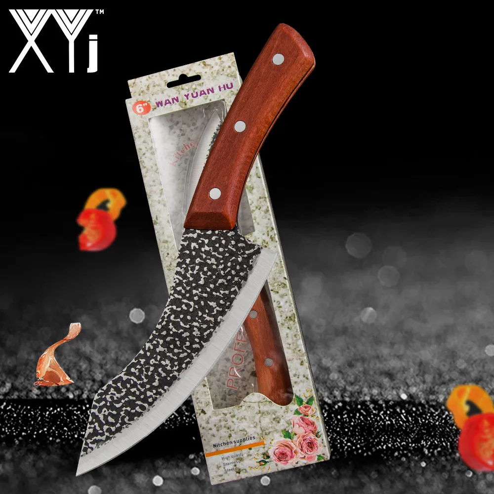 XYj походный уличный нож для шеф повара кованый 6 дюймов охоты ручной работы
