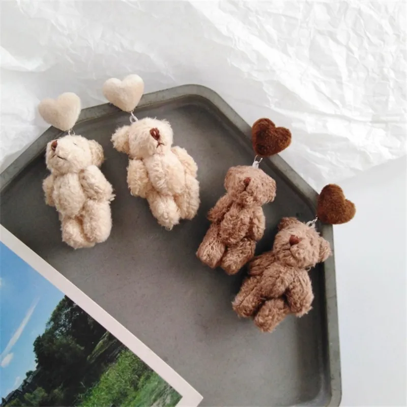 Princess sweet jewelry earings Valentine's day gifts Love cute plush bear earrings Vintage pendant | Украшения и аксессуары