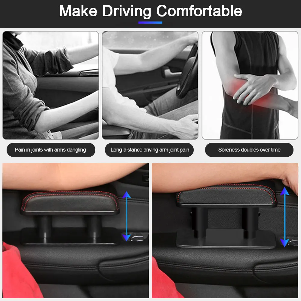 Автомобильный подлокотник поддержка локтя Регулируемый универсальный для рук