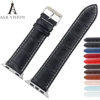 iwatch band 44mm genuine leather bracelet belt for apple watch band 38 40 42 44mm series 432 strap for smartwatch accessories