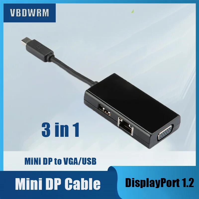 Mini Displayport в VGA Ethernet USB Combo DP VGA/USB-кабель адаптера для Acer R7-571 R7-572 V5-122P V5-132P |