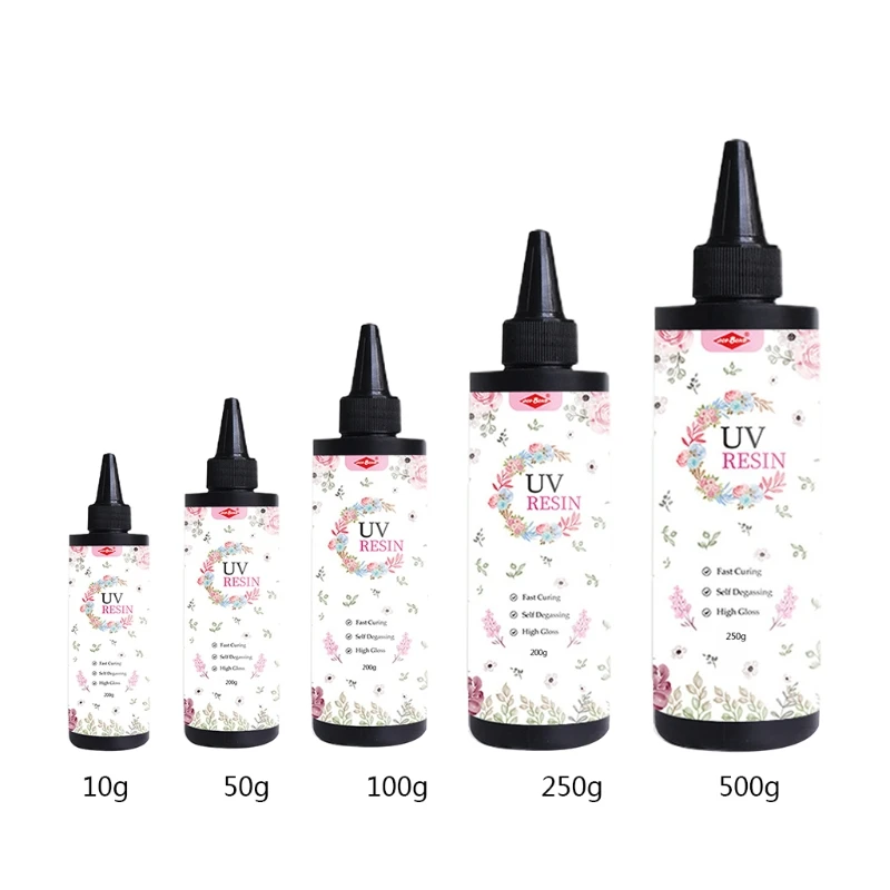 

10g-250g UV Resin Crystal Clear Glue Transparent Ultraviolet Curing Epoxy Glue DIY Crafts Jewelry Pendant Accessories