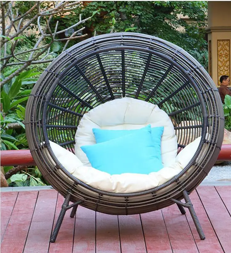 For Balcony Courtyard Hotel Club Living Room Indoor Outdoor Single Lounge Chair Bed Diameter 100cm