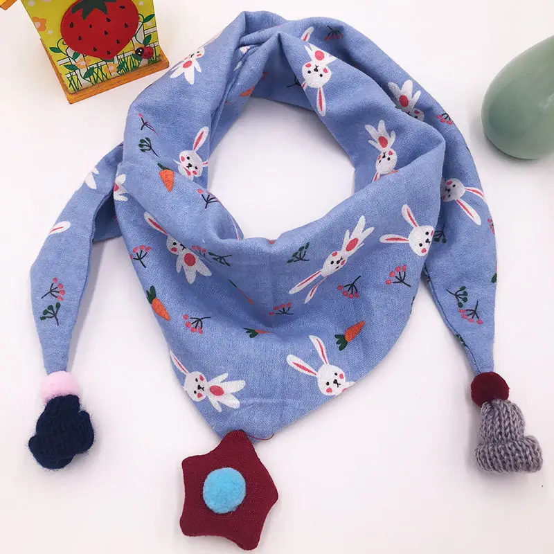 Baby Cotton Neck Scarf Cute Print Children Warm Kids Collars Autumn Winter Boys Girls O Ring Cloth Accessories | Детская одежда и