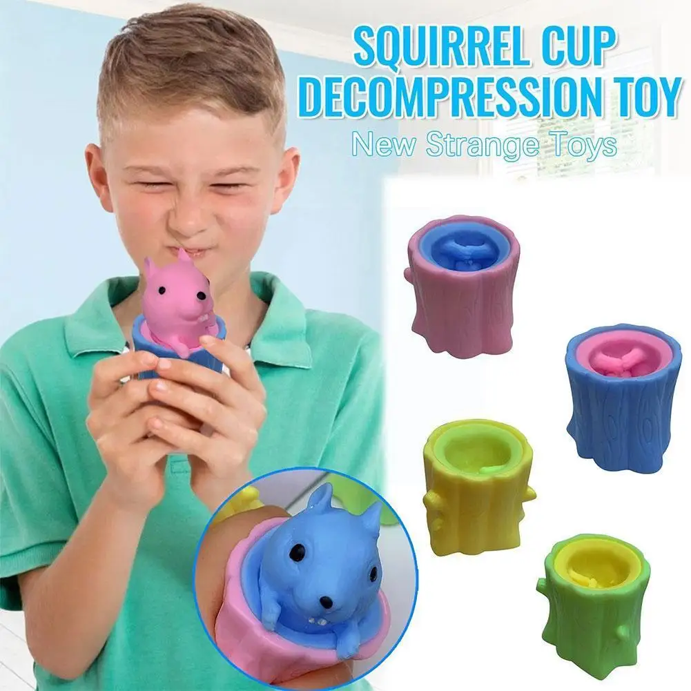 

Tree Stump Evil Squirrel Cup Decompression Pinch Music Bad Retractable Not Toy Squirrel Colored Pinch Squeeze P1T6