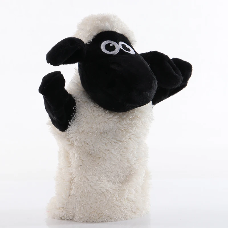 25cm Sheep Hand Puppet Goat Stuffed Animals Plush Toy Baby Educational Puppets Pretend Telling Story Doll Kids Gift - купить по