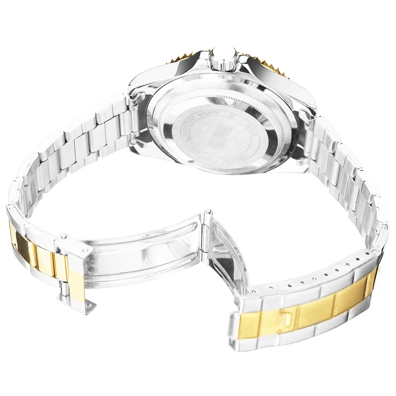 

AOKULASIC Mens New Fashion Full Steel Top Waterproof Watch 3D Effect Dial Automatic Watch Men Sport Watch relogio masculino