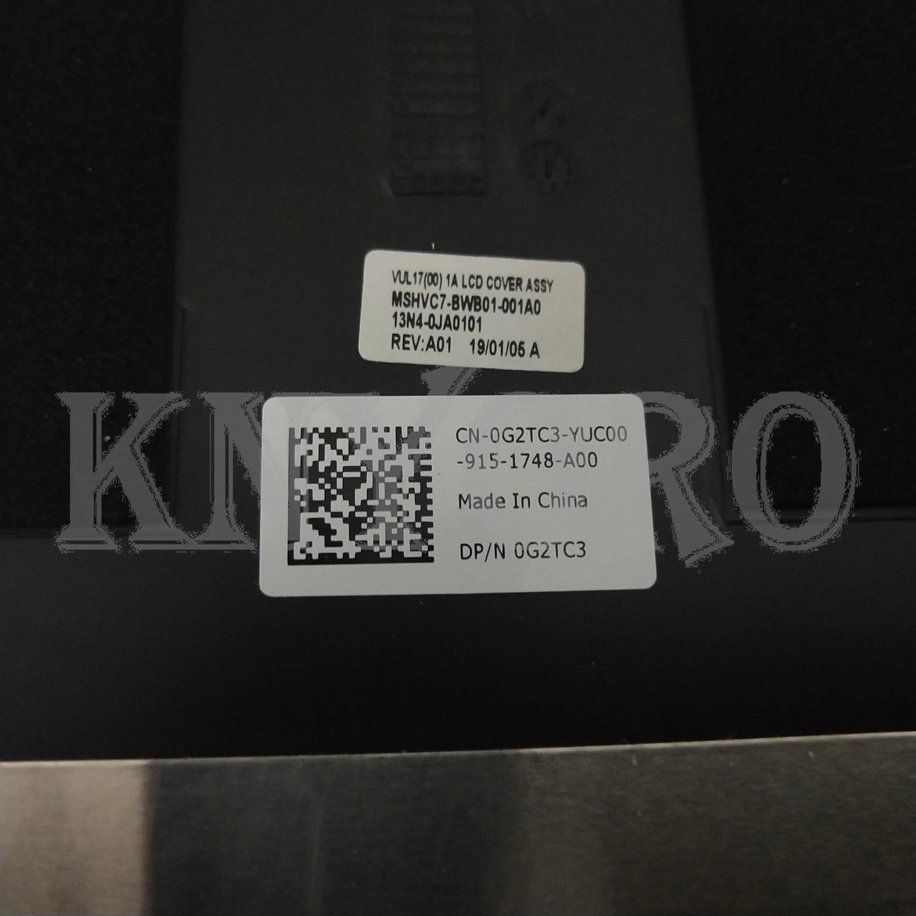 

95% NEW for Dell G7 17-7790 Black LCD Back Cover 0G2TC3