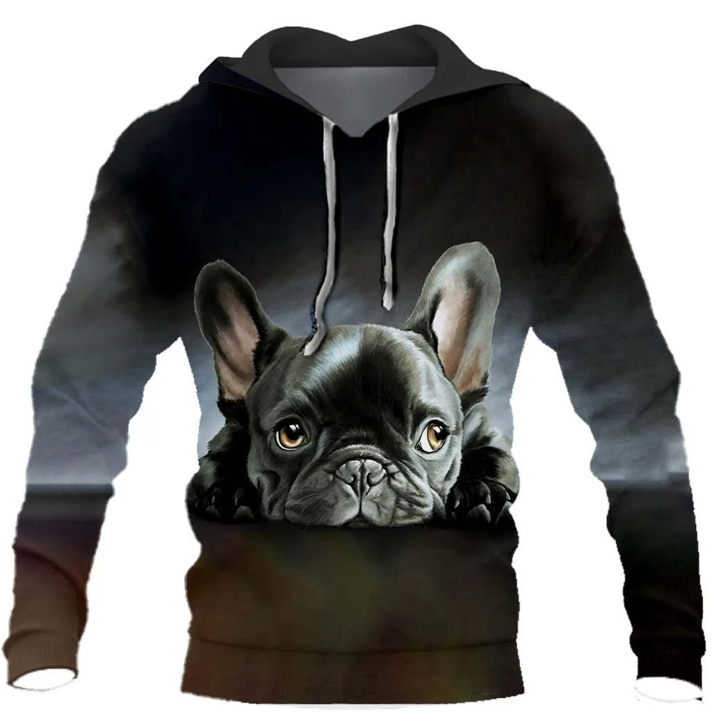 

French bulldog Fashion Playerun Funny New Fashion Long Sleeves 3D Print Zipper/Hoodies/Sweatshirt/Jacket/Men/women