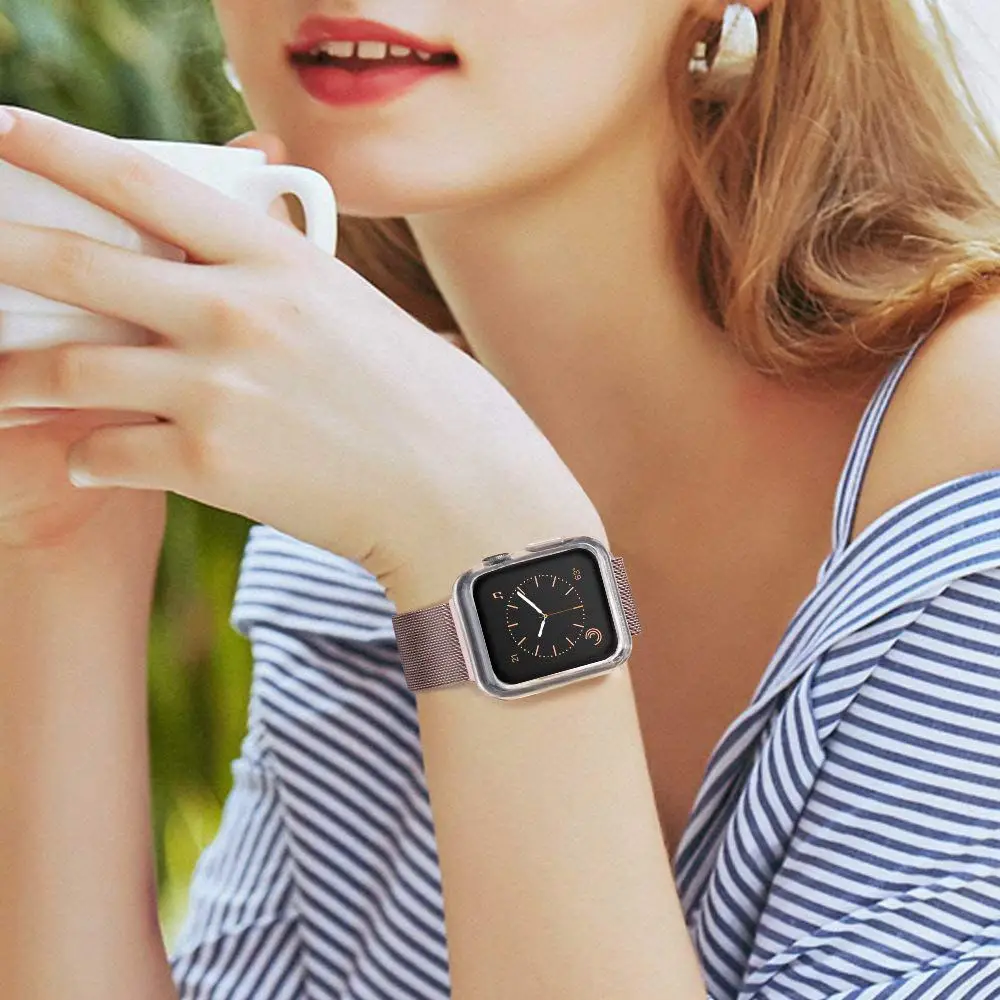 Топ совместим с Apple Watch чехол 38 мм прозрачный мягкий ТПУ протектор iWatch Watc |