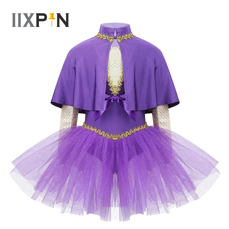 Платье для танцев девочек костюм шоу на Хэллоуин платье без рукавов с блестками и