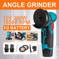 12v cordless brushless angle grinder mini cutter polishing machine diamond cutting power tool for rechargeable lithium battery
