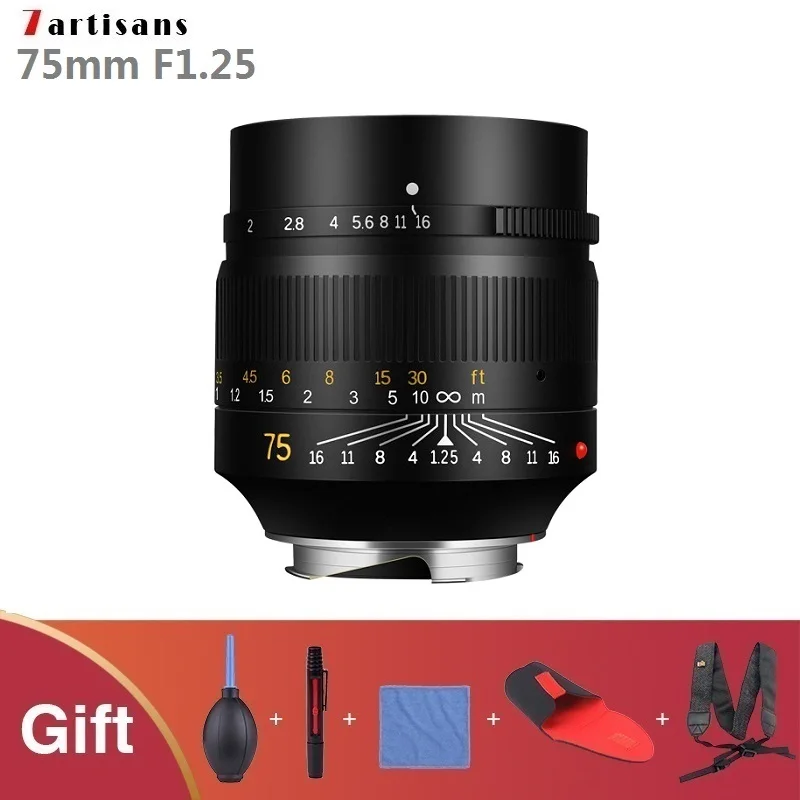 7artisans 75 мм F1.25 портретный объектив Leica M LM крепление для объектива Камера M240 M3 M5 M6 M7