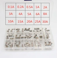 150pcs 520 fast blow glass tube fuses car glass tube fuses assorted kit 5x20 with box fusiveis 0 1a 30a household fuses