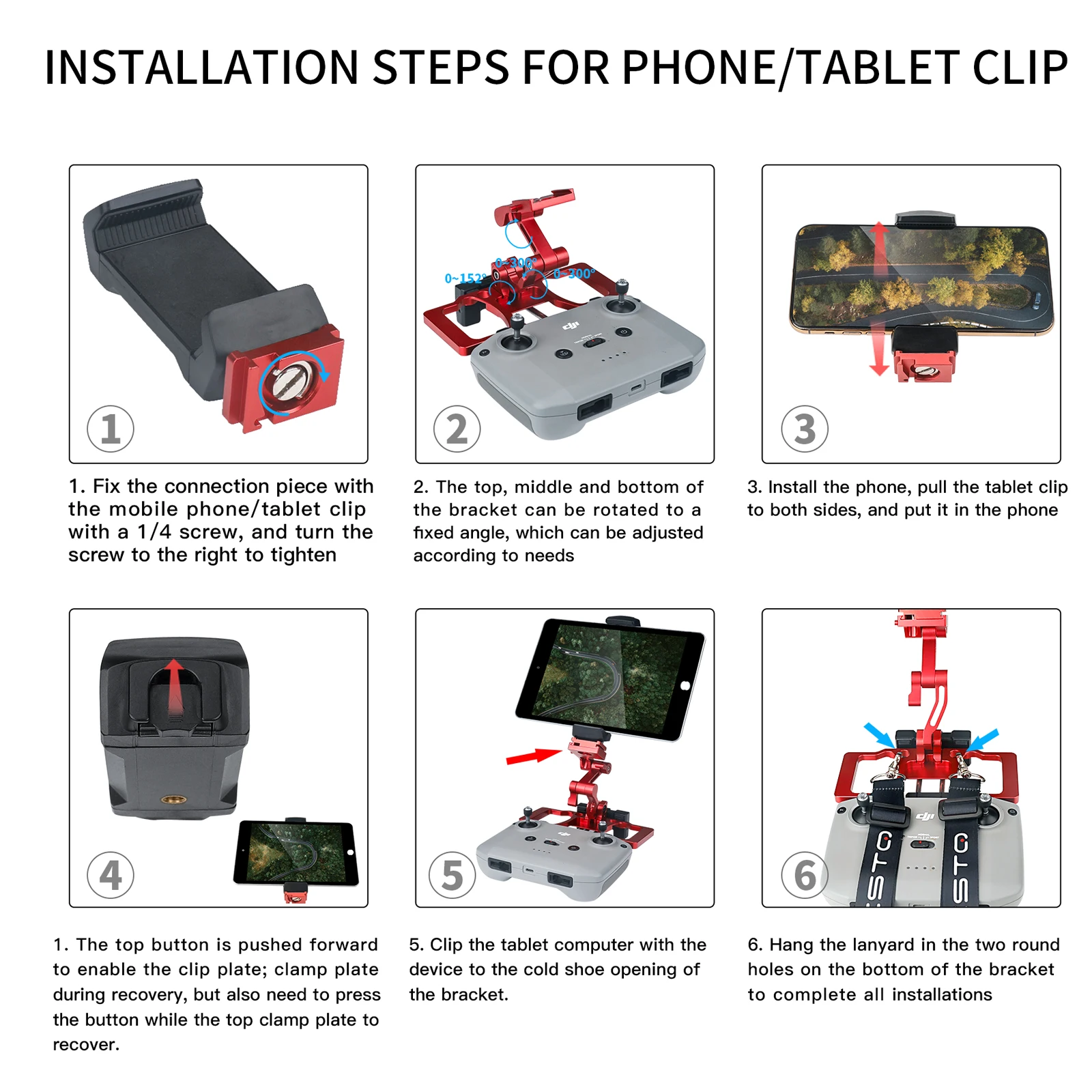 Алюминиевый сплав мобильный телефон держатель планшета для DJI Mavic Pro AIR 2S /MINI/Ipad MINI