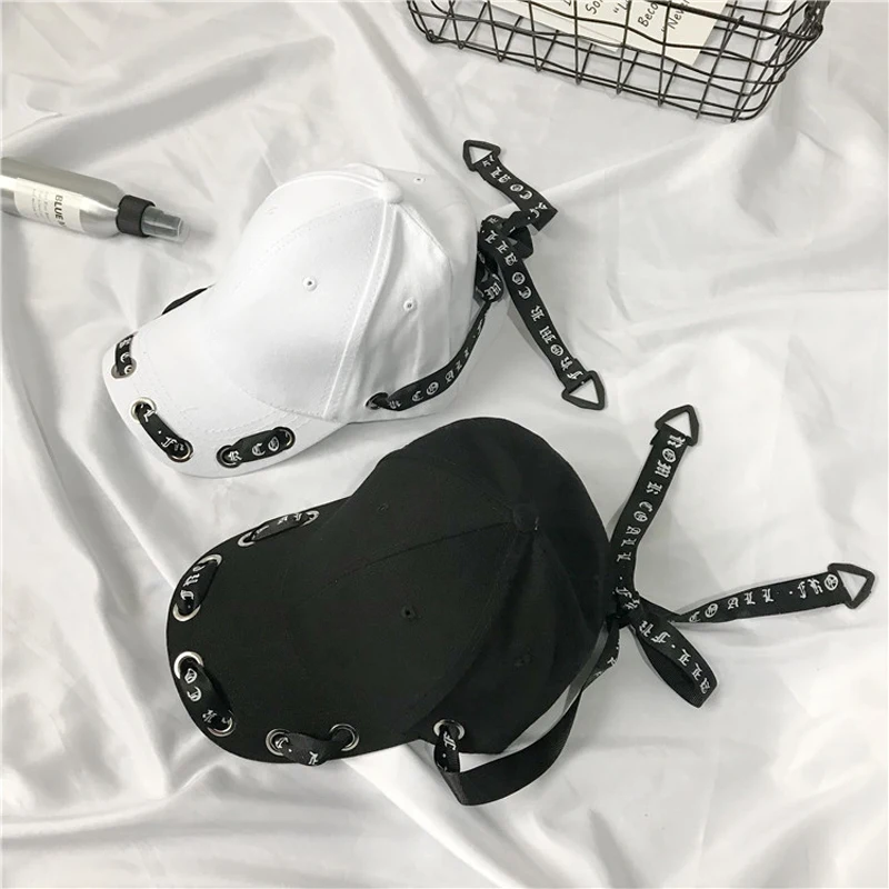 

2021 Korean Street Hipster Hip-hop Cap, Handsome and Versatile Cap with Ribbon, Baseball Cap