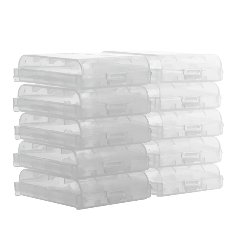 Прочный прозрачный жесткий пластиковый футляр для батарей 10 шт./лот контейнер