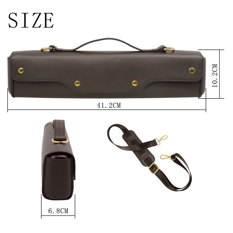 Водостойкий мягкий кожаный чехол для флейты портативный музыкального