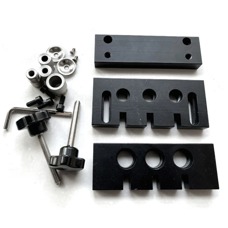 

Woodworking Doweling Jig Kit 3 in 1 Drilling Guide Locator Hole Puncher for DIY Furniture Eccentric Wheel Nut Connecting