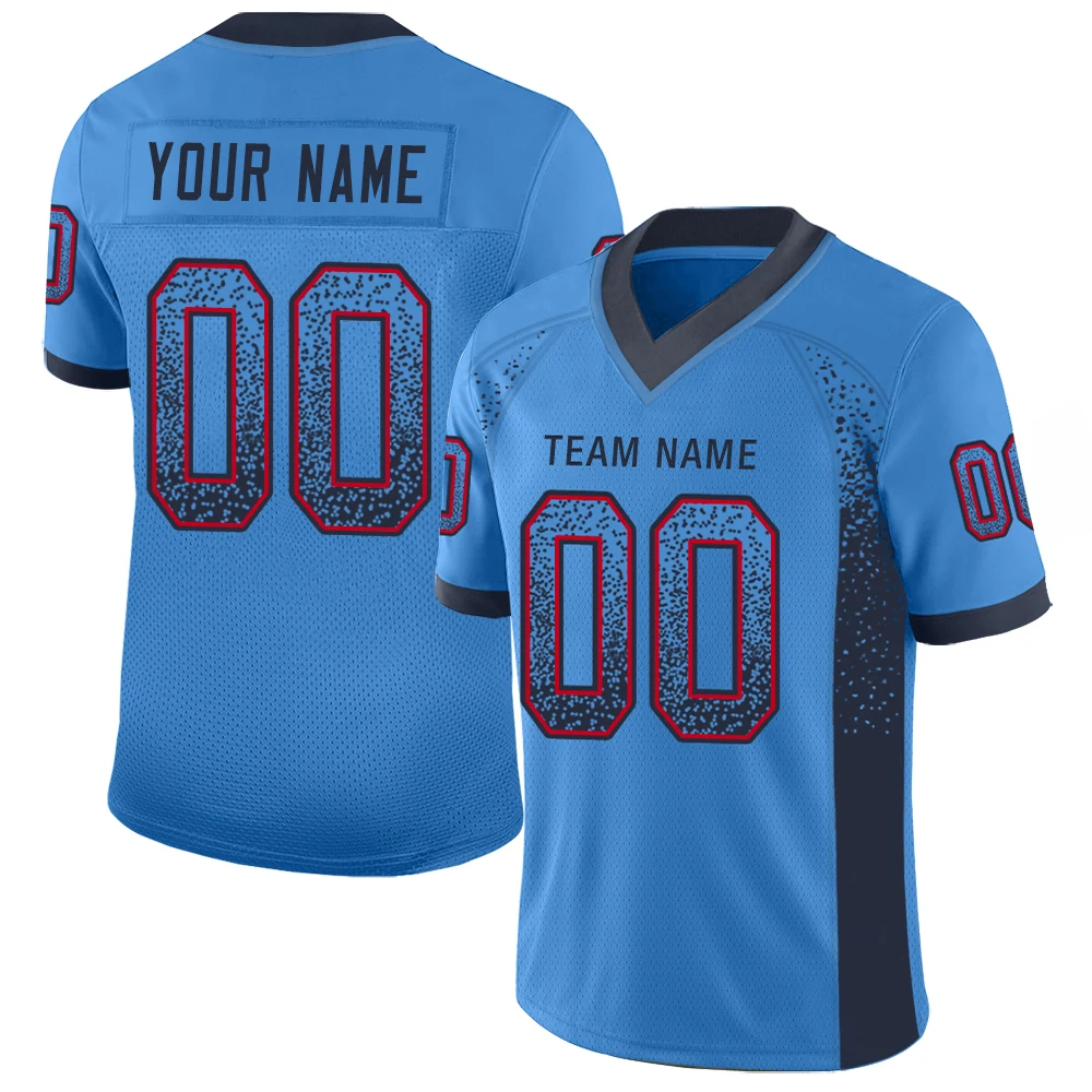 American Football Jersey Custom Design Gradient Color Printing Team Name Number Football Shirt Outdoor Rugby Jersey Men/Youth