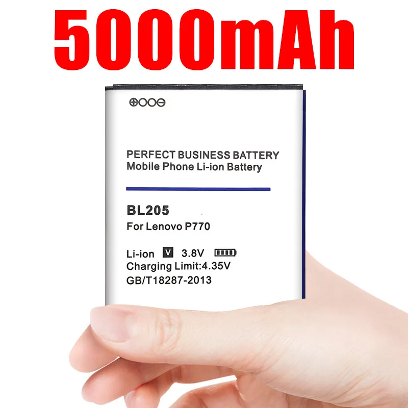 

5000mah for Lenovo P770 Bl205 Battery 3500mah