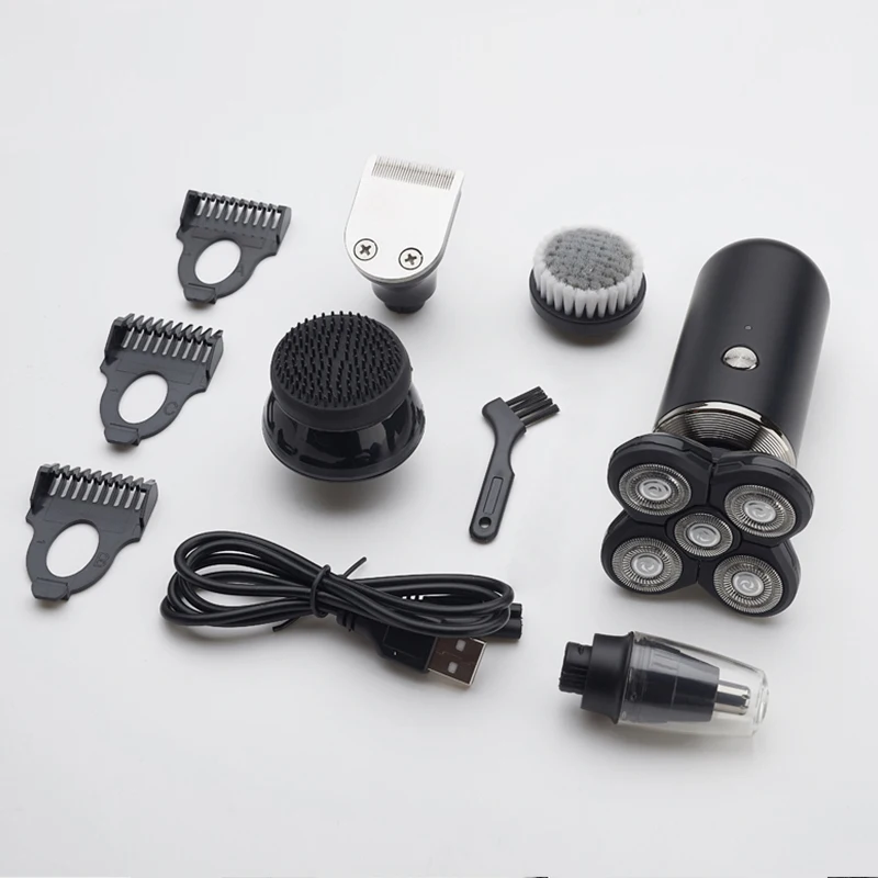 

2020 Electric Shaver Rechargeable Beard Trimmer Five Blade Shaving Machine for Men Beard Razor Wet-Dry Dual Use Washable