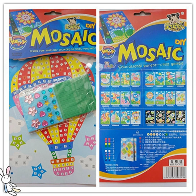 3D Пазлы игра Монтессори мозаика творческая наклейка животное Scrabble Развивающий Пазл Развивающие игрушки для детей головоломка