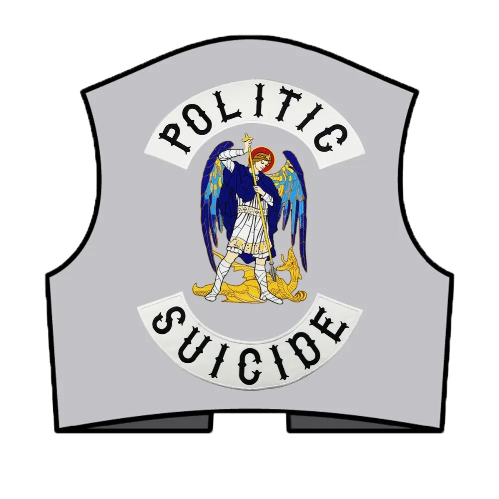 Нашивка С Вышивкой самоубийц белая саржевая ткань для езды на велосипеде