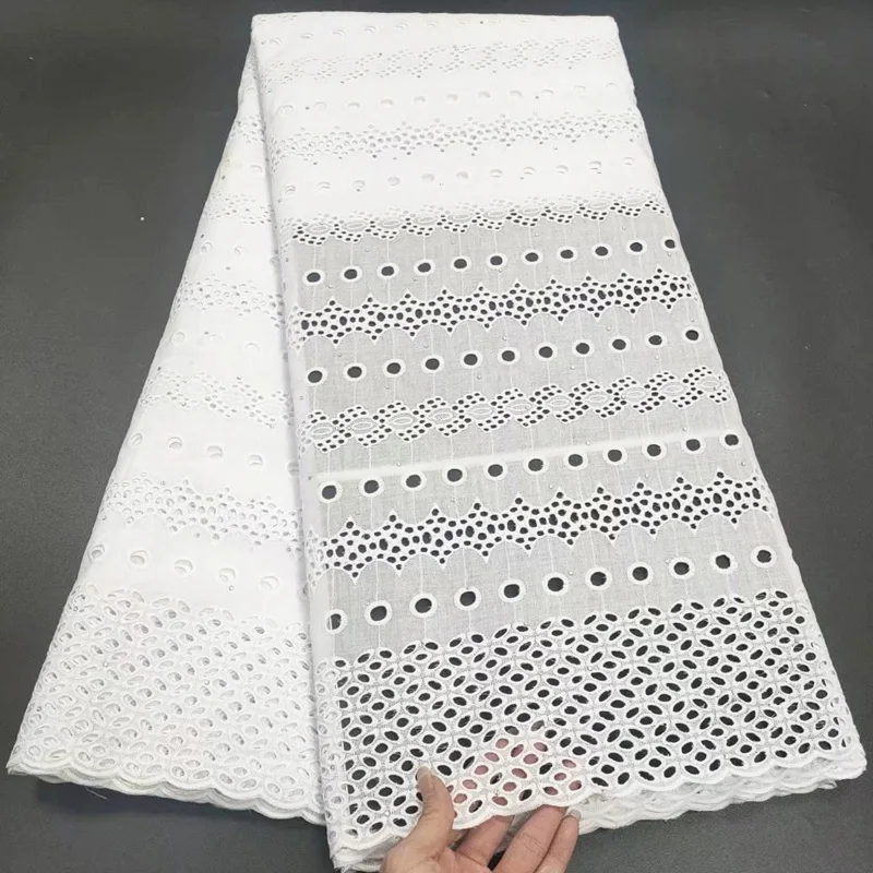 

Party Q Latest Design 100% Cotton African Lace Fabric 2021 High Quality Pure Nigerian Swiss Voile In Switzerland
