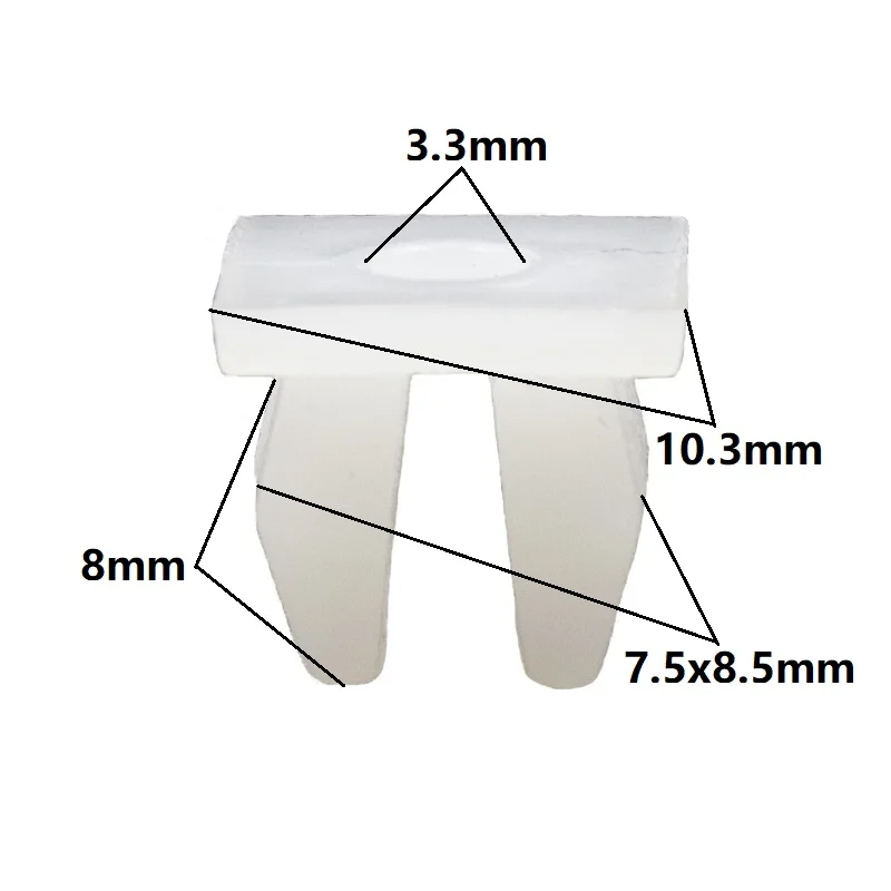 Клипсы для гайки с квадратной головкой пластиковые белые фиксаторы аксессуары