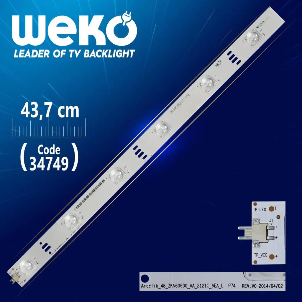 ARCELİK_48 _ ZKN60600 AA 2121C 6EA L P74 REV.V0 43 7 см 6 светодиодный (WK 050)|Электротовары| |