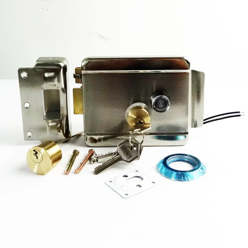 

Electric Electronic Gate Door Lock For Doorbell Intercom Access Entry Security System with emergency knob