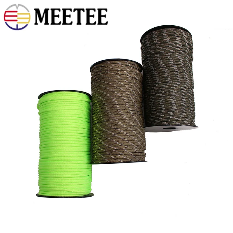 Паракорд 1 рулон 100% полиэстер 4 мм 9 ядер для выживания парашютный шнур браслет