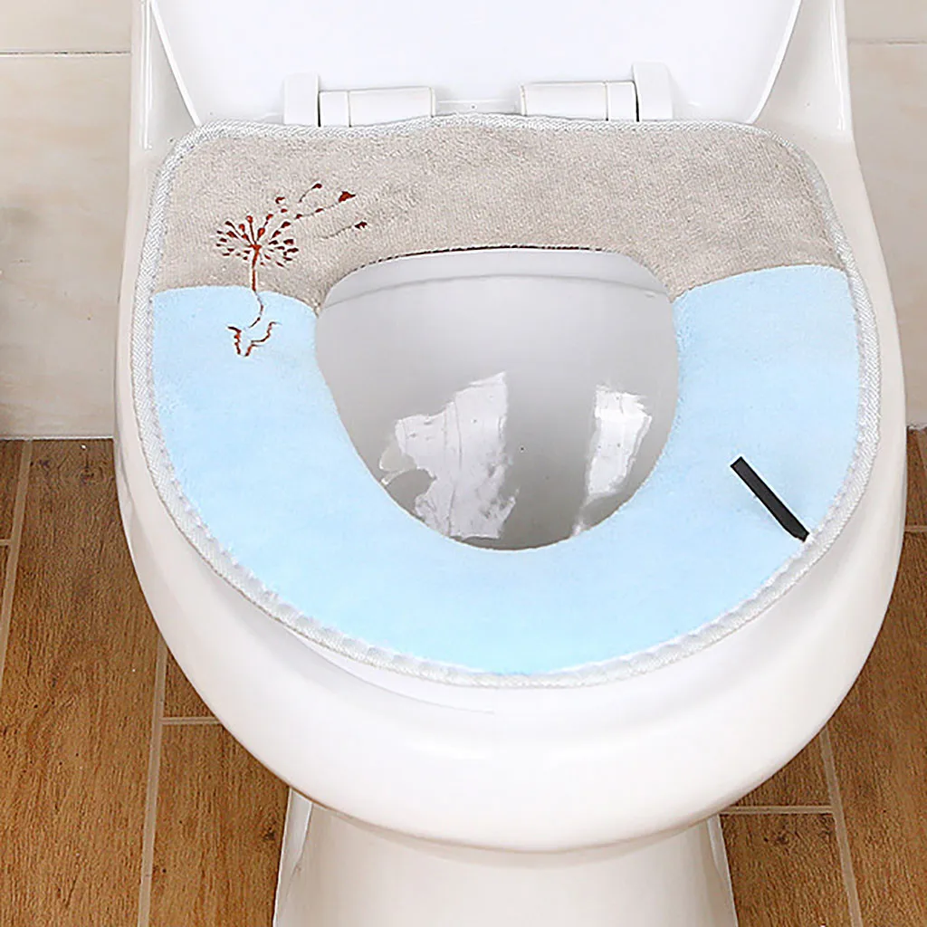 Плюшевое толстое универсальное сиденье для унитаза крышка зимнее теплое