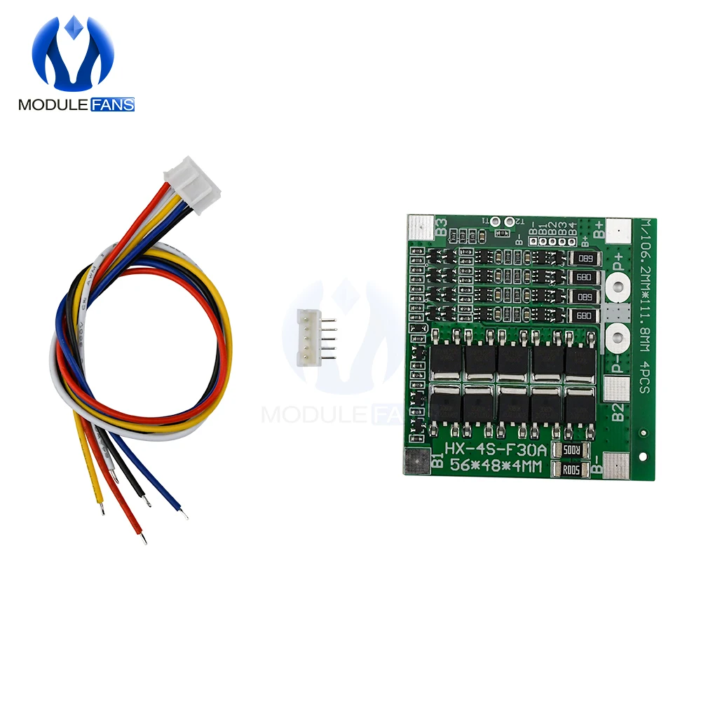 4S 30A 14 8 в литий ионный 18650 Батарея BMS пакеты PCB защита от короткого замыкания Защита