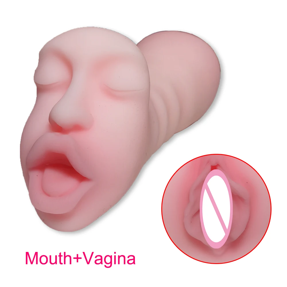Реалистичная Вагина рот оральный силиконовый Мужской мастурбатор искусственная