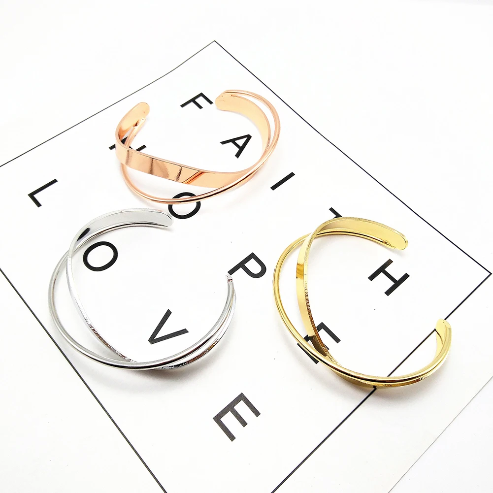 Новый глянцевый двухслойный геометрический браслет в Корейском стиле с