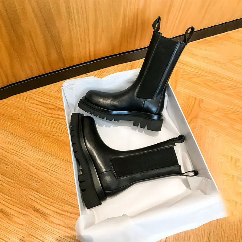 

Женские полуботинки на толстой подошве, в британском стиле