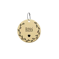 006 cats dogs id tags flower wreath custom for small and large pet collar accessories name charm engraved double sided
