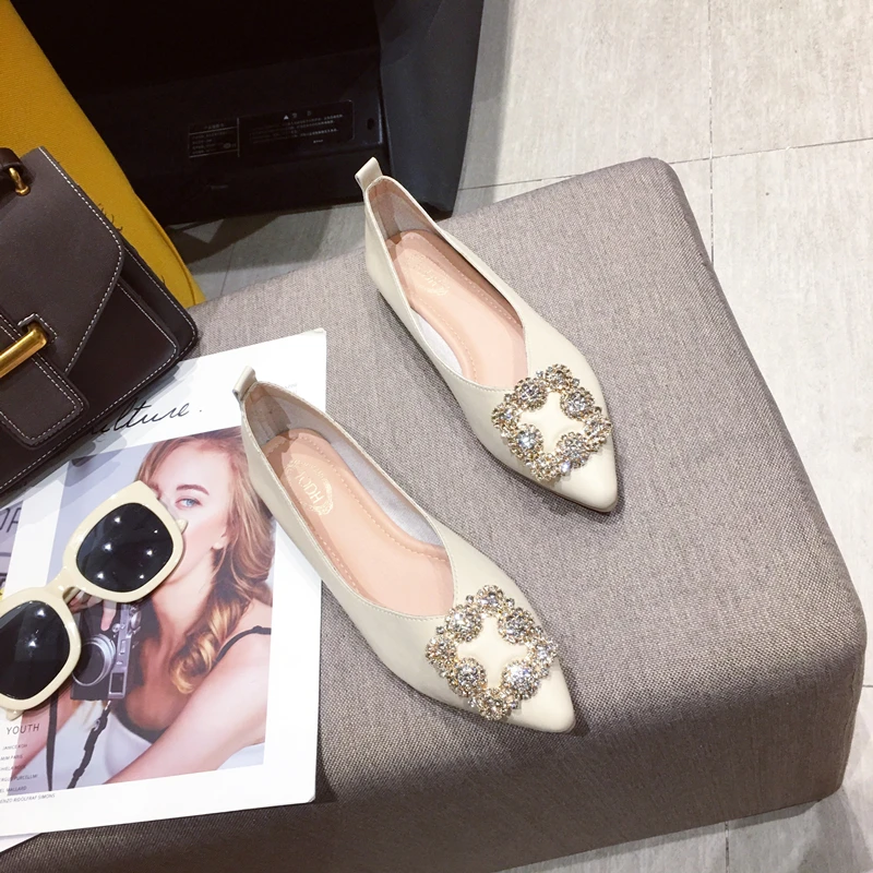 Беременности и родам Балетки женская обувь Новинка осени с обшивкой в Корейском