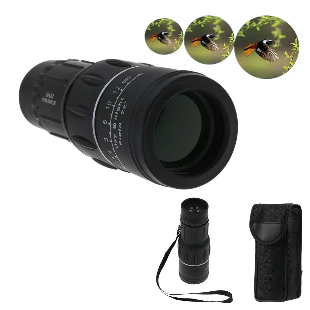 Профессиональный астрономический телескоп для кемпинга HD 16x52 Двойной фокус зум