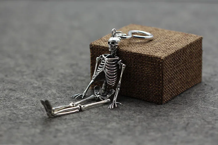 Мужской брелок S925 из стерлингового серебра индивидуальный классический в стиле