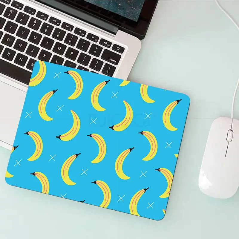 

RuiCaiCa New Design Cartoon Art Banana Fruit Office Mice Gamer Soft Mouse Pad Top Selling Wholesale Gaming Pad mouse