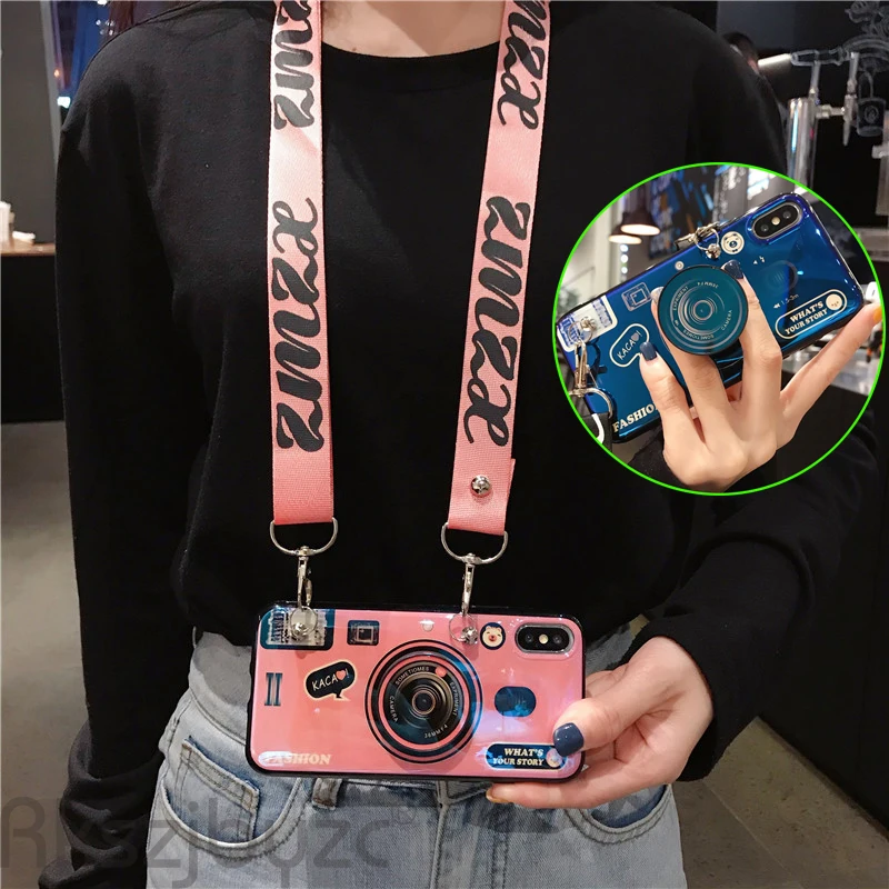 Мягкий чехол из ТПУ для Meizu 15 M15 16TH Plus 3D Camera style с ремешком Pro7 V8 X8 M8 M9 note16S|Бамперы| |