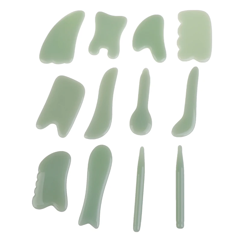 

1PCS Natural Aventurine Jade Scraping Board Massager Body Face Relaxation Jade Roller Guasha Kit Massage Guasha Tool