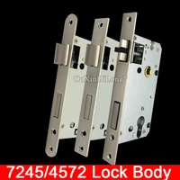 1pcs stinless steel 7245 lock body 4572 indoor wooden door lock body lock margin 72mm space 45mm for 29mm cylinder gf600